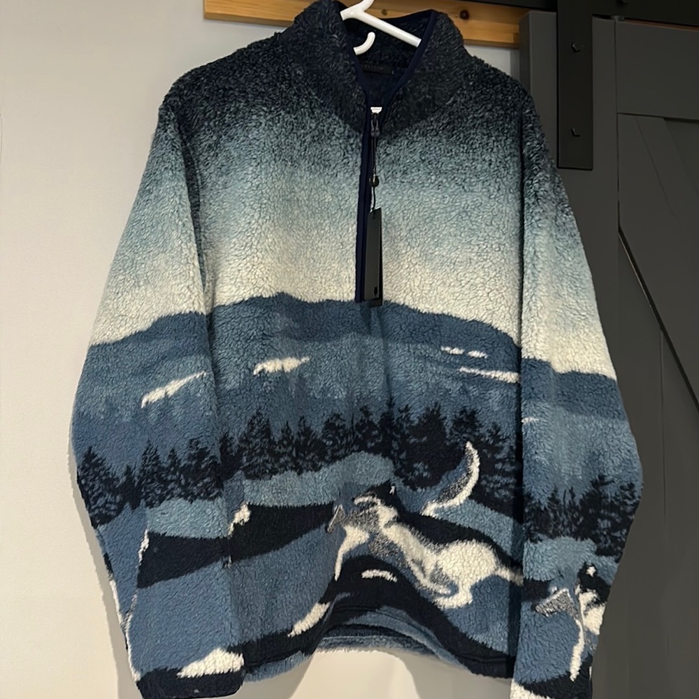 Greyson Rocky Mountain Wolf Sherpa Half-Zip Large